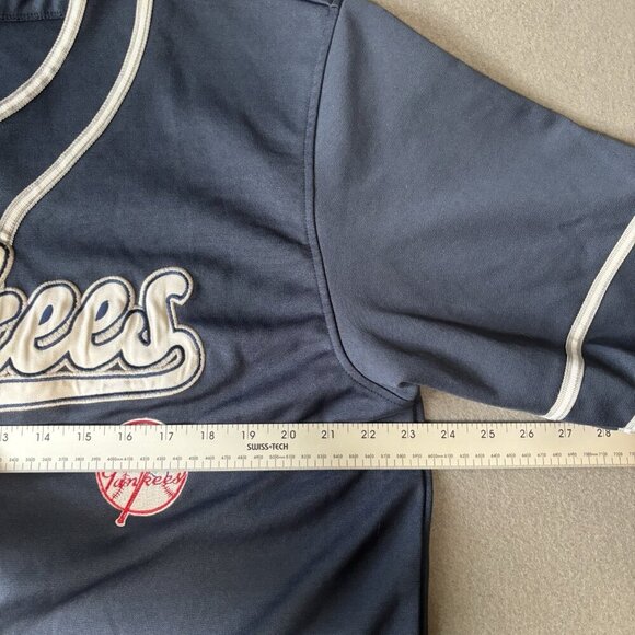 Vintage Dynasty New York Yankees Jersey Mens XL Blue MLB Baseball Sewn Logo NY - Picture 5 of 15